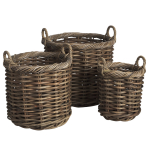 Corbeille Round Baskets Set/3 Natural